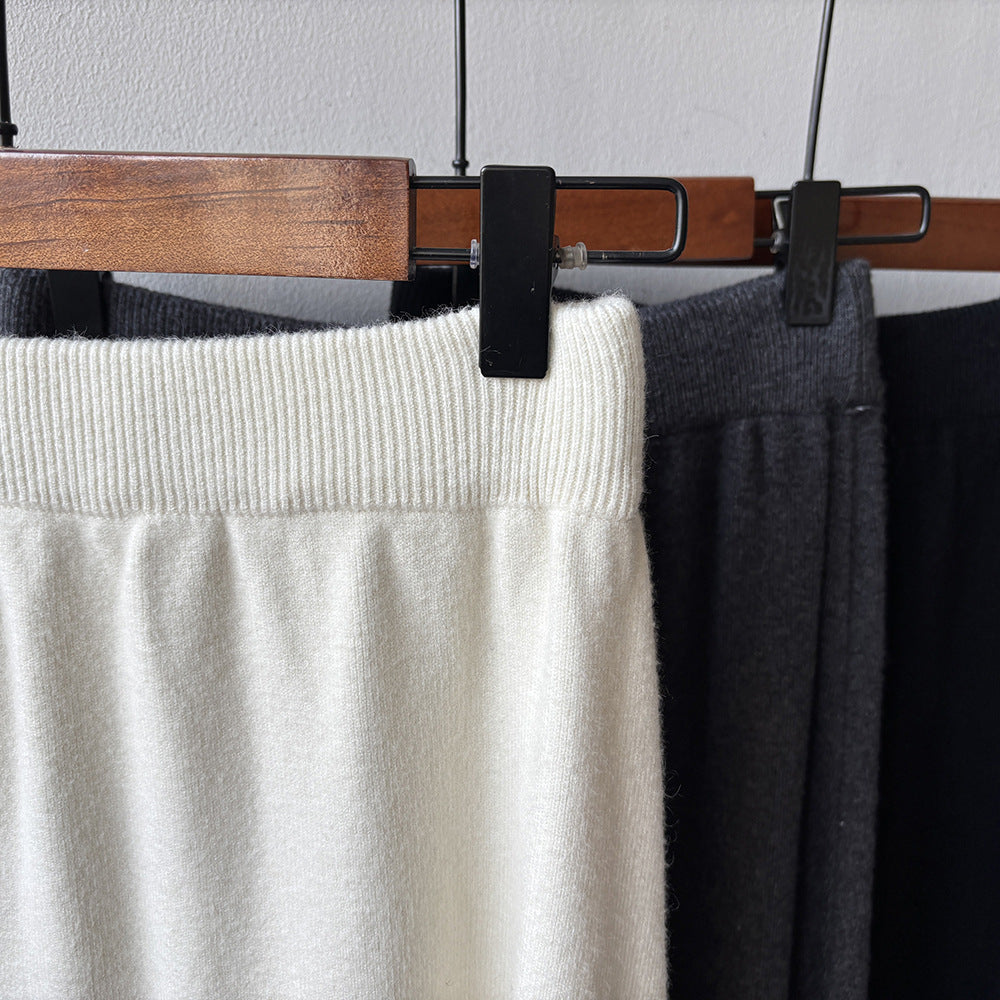 【Y0723】實拍冬季簡約針織大擺A字裙（棉羊毛4%)251106