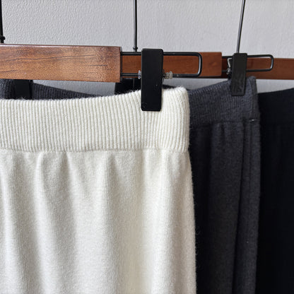 【Y0723】實拍冬季簡約針織大擺A字裙（棉羊毛4%)251106