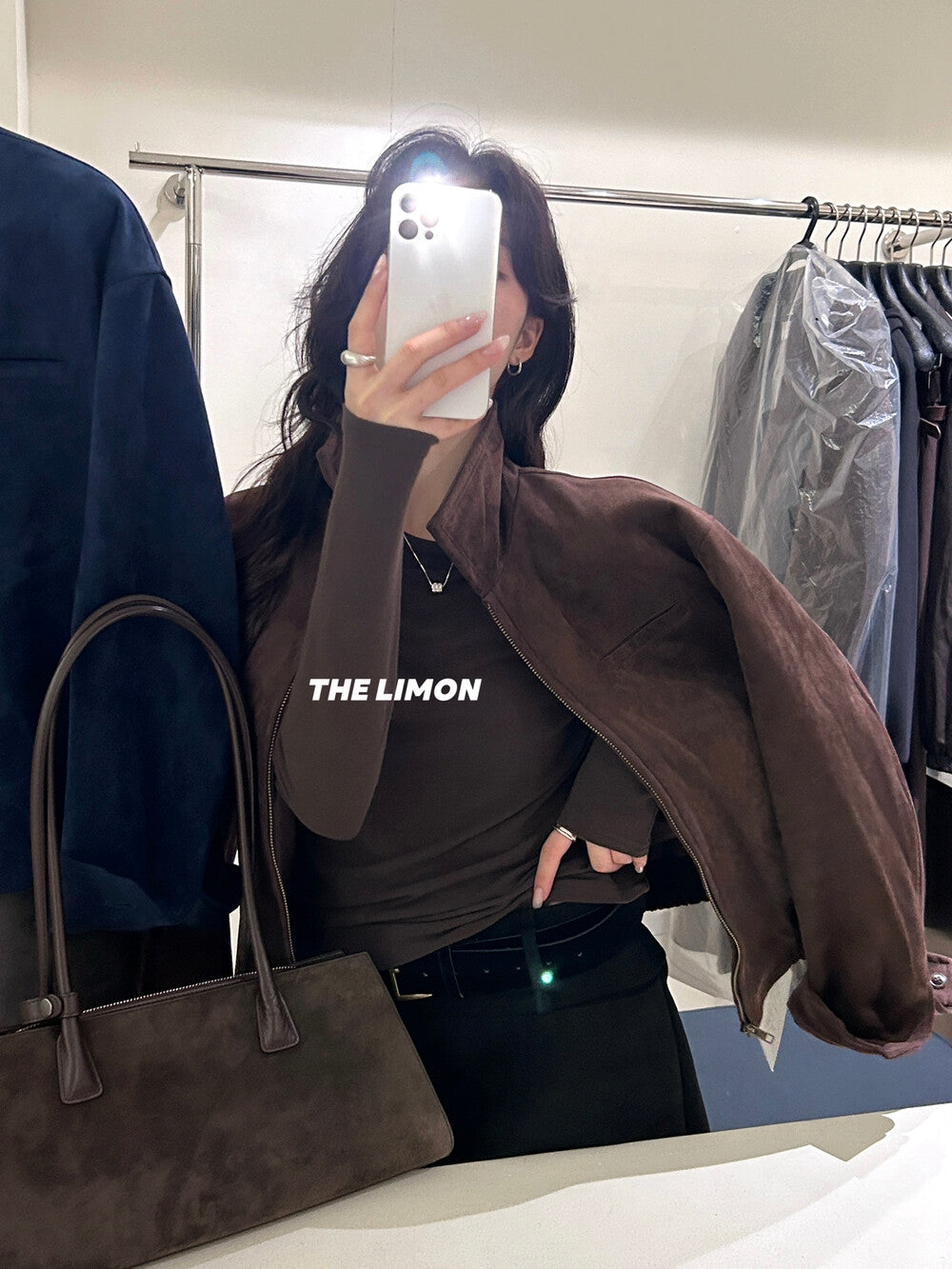 【L9150】實拍檸檬復古寬鬆羊津絨工裝長袖短外套251117