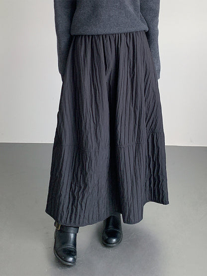 【LD11017】實拍日系加厚棉感保暖高腰花苞裙（左右有口袋）251110