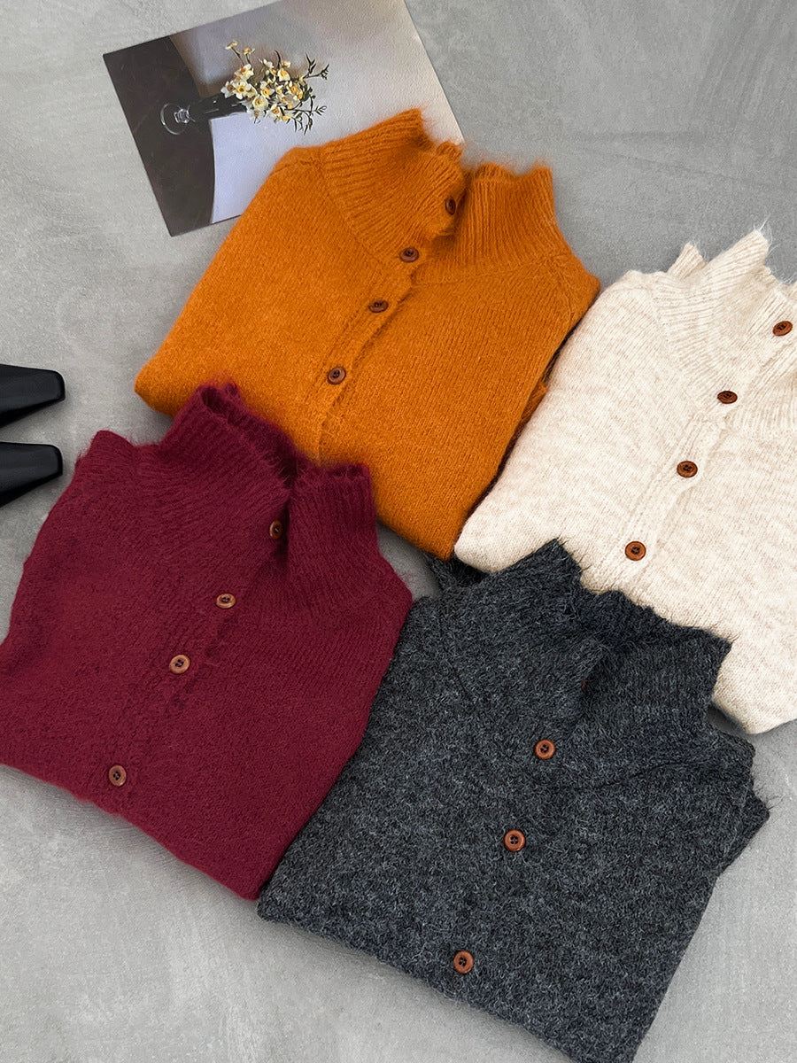 【cim8616】實拍質感加厚慵懒態度高領針織毛衣251114