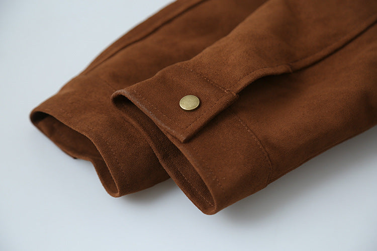 【LD3298】實拍冬季必備厚款短款麂皮絨機車外套251103