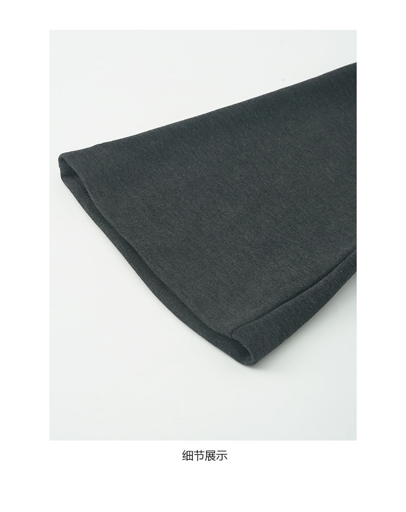 【H5517】實拍超級瘦高腰加絨厚款氣質喇叭褲251125