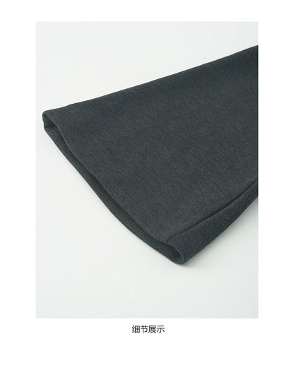 【H5517】實拍超級瘦高腰加絨厚款氣質喇叭褲251125