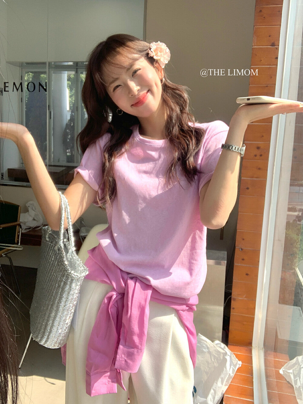 【L8330】實拍夏季糖果色棉質短袖寬鬆T恤250505