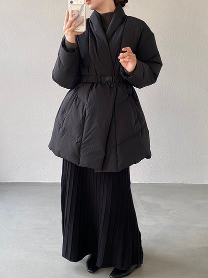 【cimz6386】實拍歐美大氣抗寒鎖温收腰氣質羽絨外套（白鴨絨90%)251120