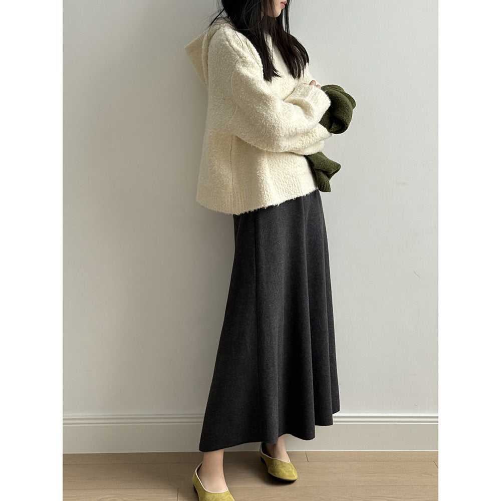 【Y2188】實拍冬季圈圈絨可愛連帽針織毛衣251106