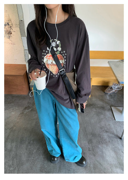 【H5394】實拍韓系高腰燈芯絨直筒褲250902