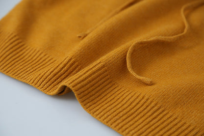 【LD3280】實拍慵懶小個子抽繩連帽針織毛衣251103