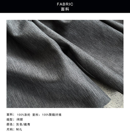 【cim26059】韓系寬鬆・高腰直筒西裝五分寬褲260828