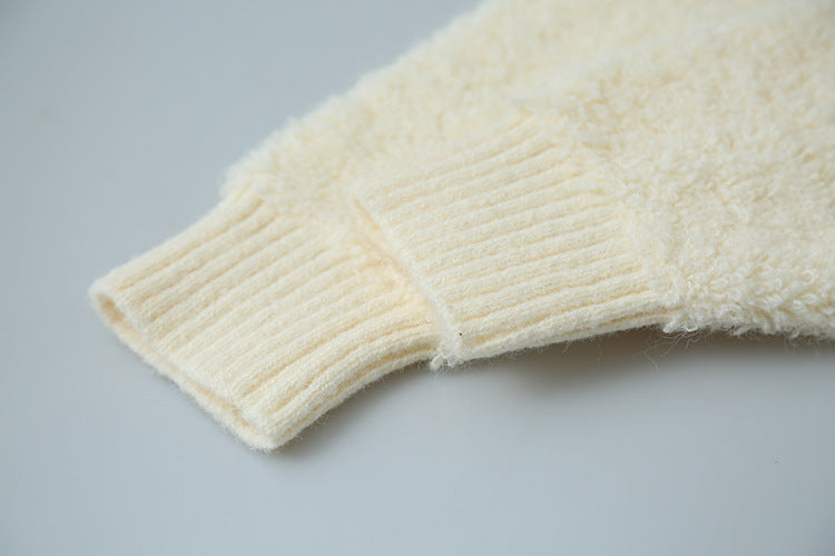 【LD11015】實拍雙頭拉鍊毛絨半高領加厚針織毛衣外套251110