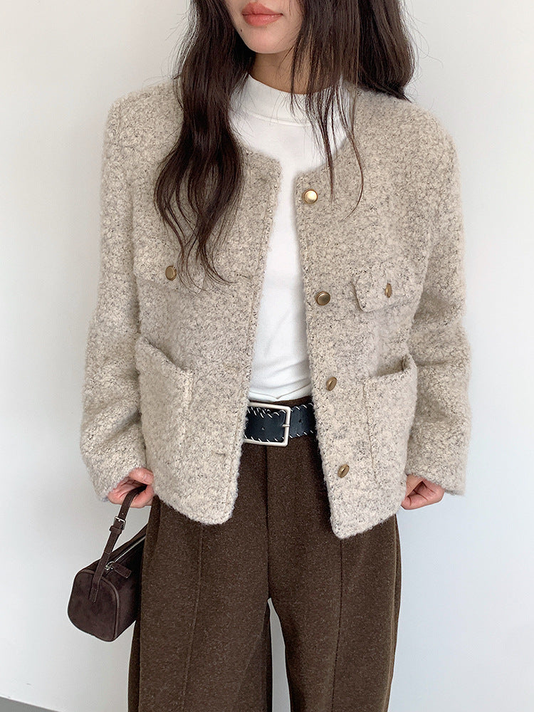 【LD11011】實拍S~XL設計感毛呢西裝闊腿褲251110