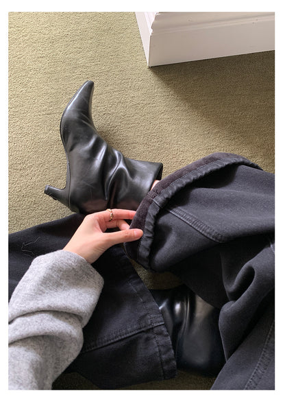 【H5509】實拍S~XL復古加絨加厚高腰直筒牛仔褲251118