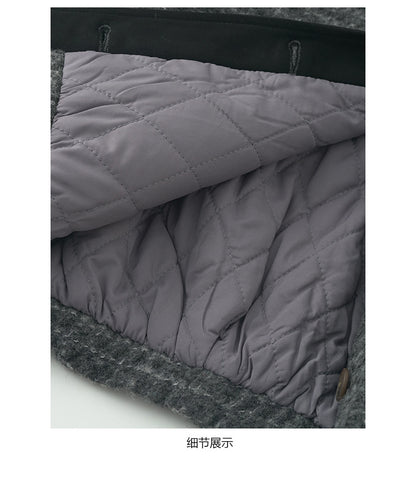 【H5475】實拍小香風粗花呢氣質保暖夾棉外套251109