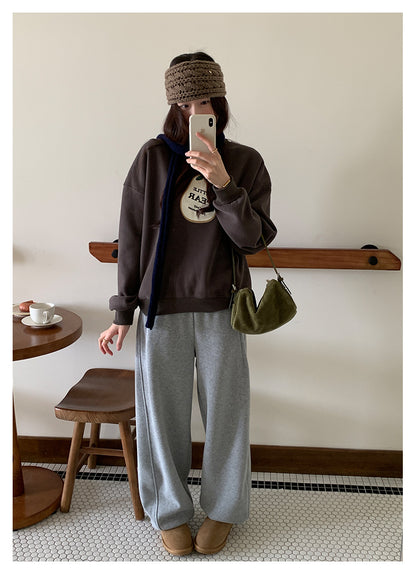 【H5508】實拍M~XL懶懶加厚奧粒絨舒適休閒彎刀褲型251118