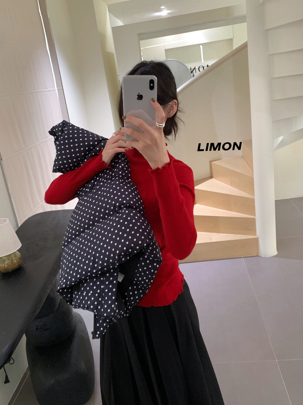 【LDF006】檸檬家親膚絨木耳邊半高領長袖針織衫251117