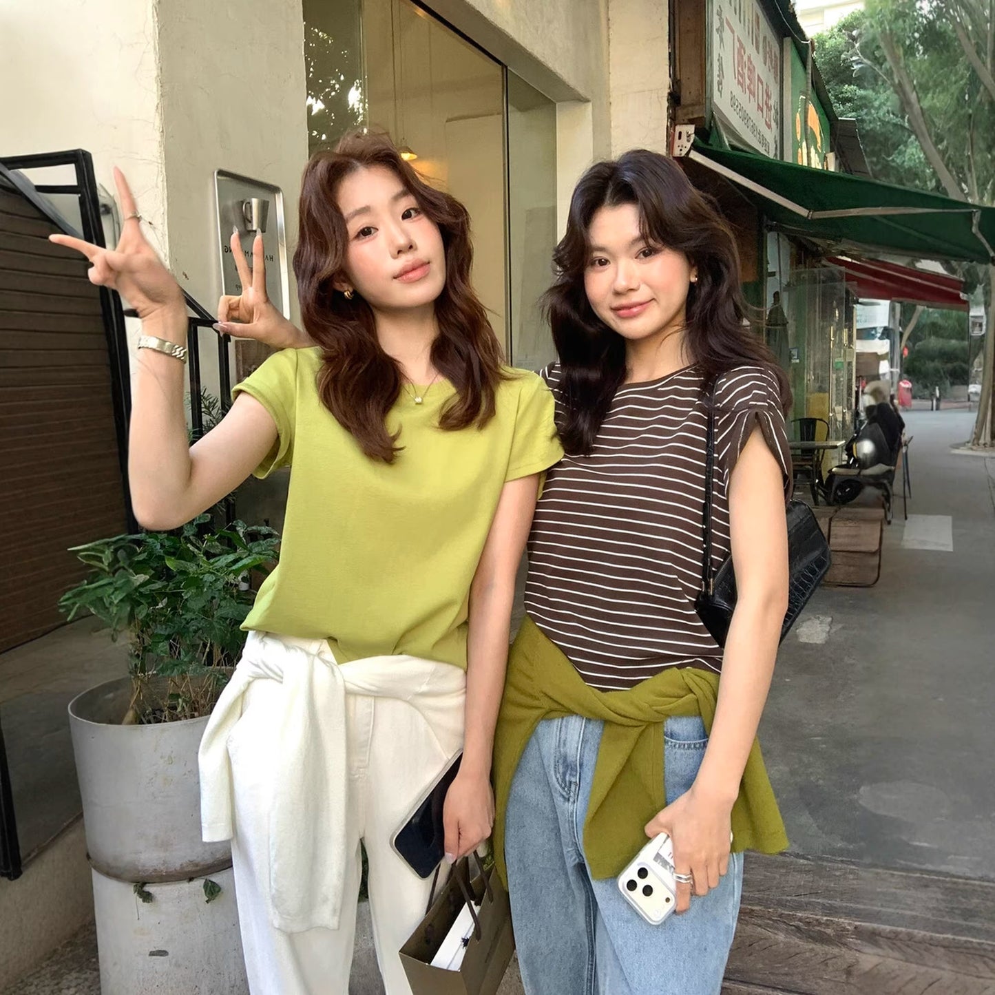 【L10077】實拍檸檬春夏多巴胺穿搭💜人氣基本款修身圓領短袖T恤260318
