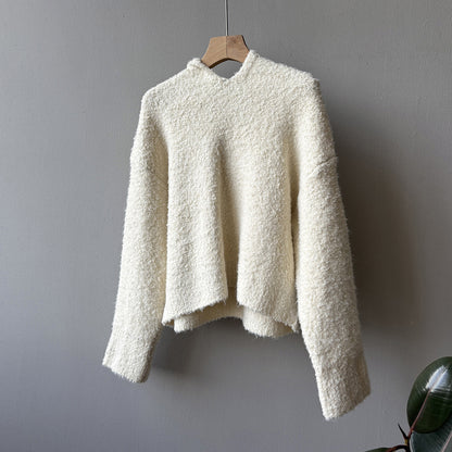 【Y2188】實拍冬季圈圈絨可愛連帽針織毛衣251106