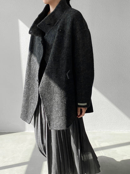 【cim2517】實拍蘇黎世冬日立領雙面呢毛呢外套大衣(100羊毛)251030