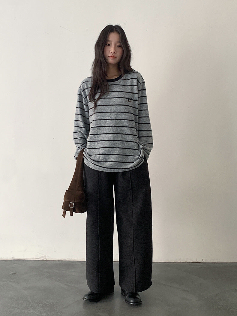 【LD11047】實拍休閒加絨加厚彎刀褲251202