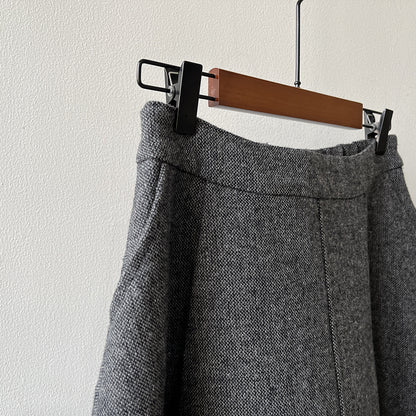 【Y8076】實拍氣質羊毛30%毛呢微花苞傘裙251201