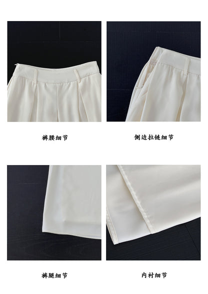【cimz1883】神級垂墜感西裝褲👖高腰顯瘦寬鬆薄款休閒西裝寬褲260514