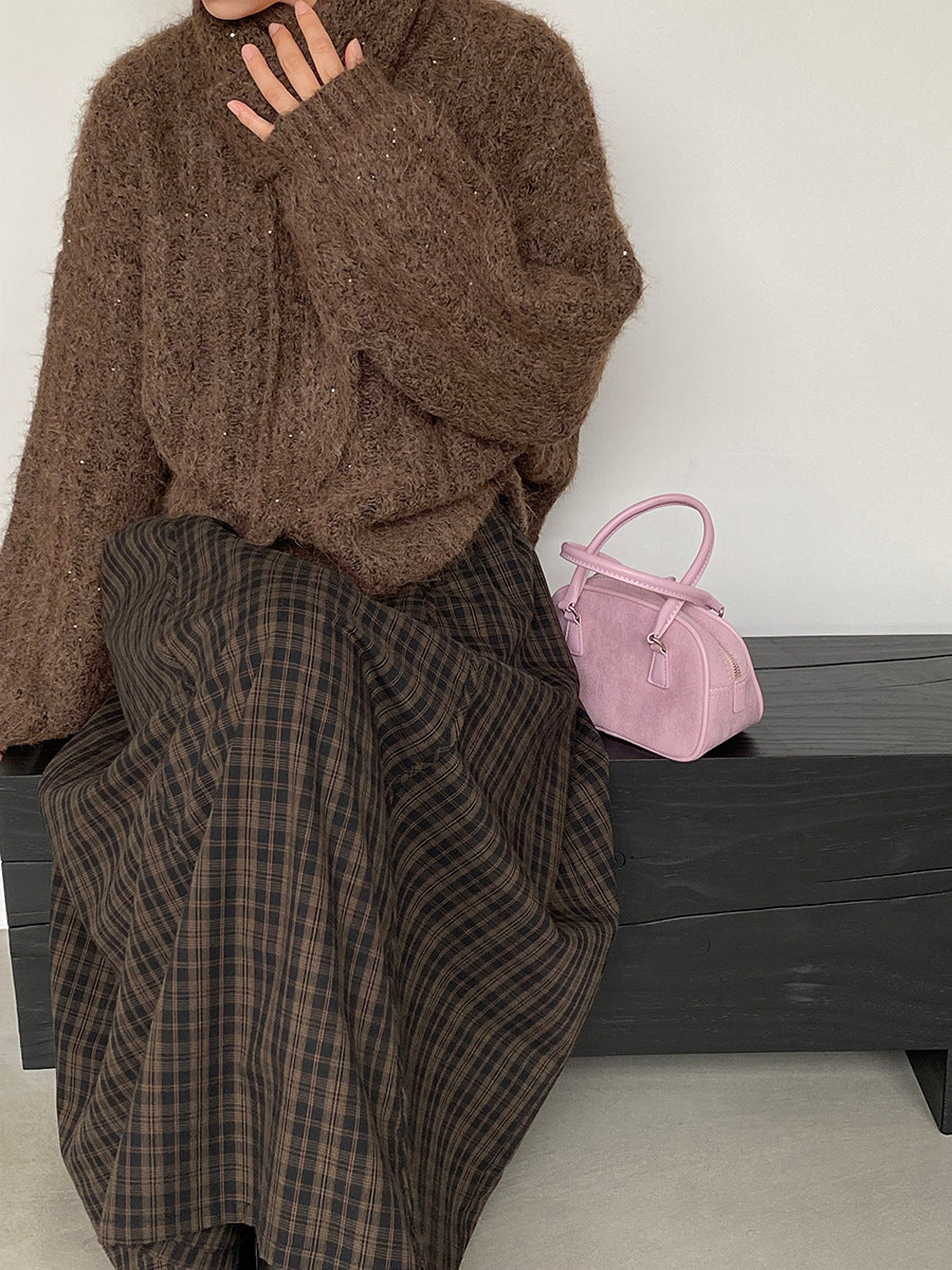 【cimz0672】實拍細緻閃亮針織毛衣+圍巾251128