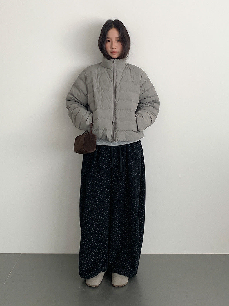 【LD11067】實拍簡約設計保暖立領含絨棉服外套（白鴨絨50%)
251209