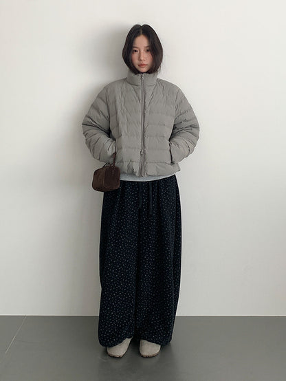 【LD11067】實拍簡約設計保暖立領含絨棉服外套（白鴨絨50%)
251209