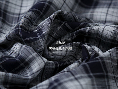 【L3074】實拍設計感格紋不規則吊帶洋裝250721