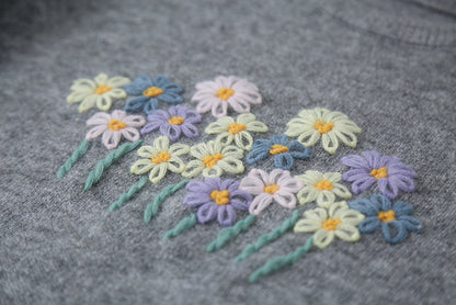 【LD11038】實拍立體小花針織衫251202