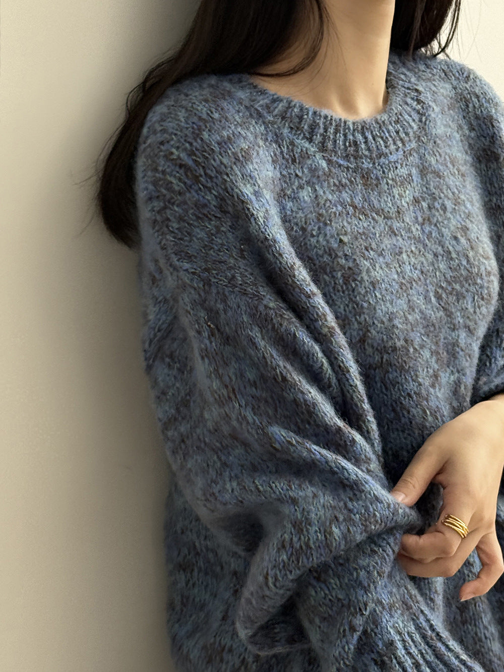 【Y2530】實拍冬季雜色古着針織毛衣(含羊毛6%)251106