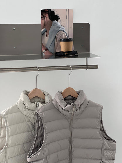 【cimz6377】實拍立領排骨雙頭拉鏈羽絨背心(90白鴨絨)251120