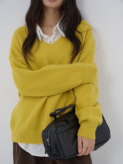 【LD3281】實拍慵懶寬鬆棉羊絨針織毛衣251103