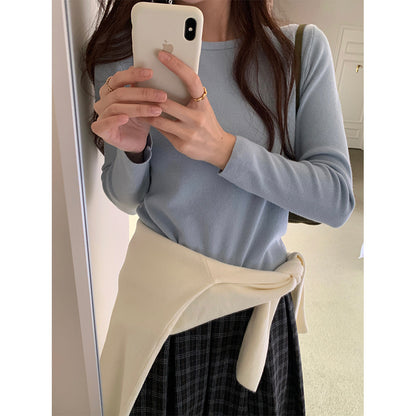 【H5510】實拍5色簡約雙層領針織T恤
251118