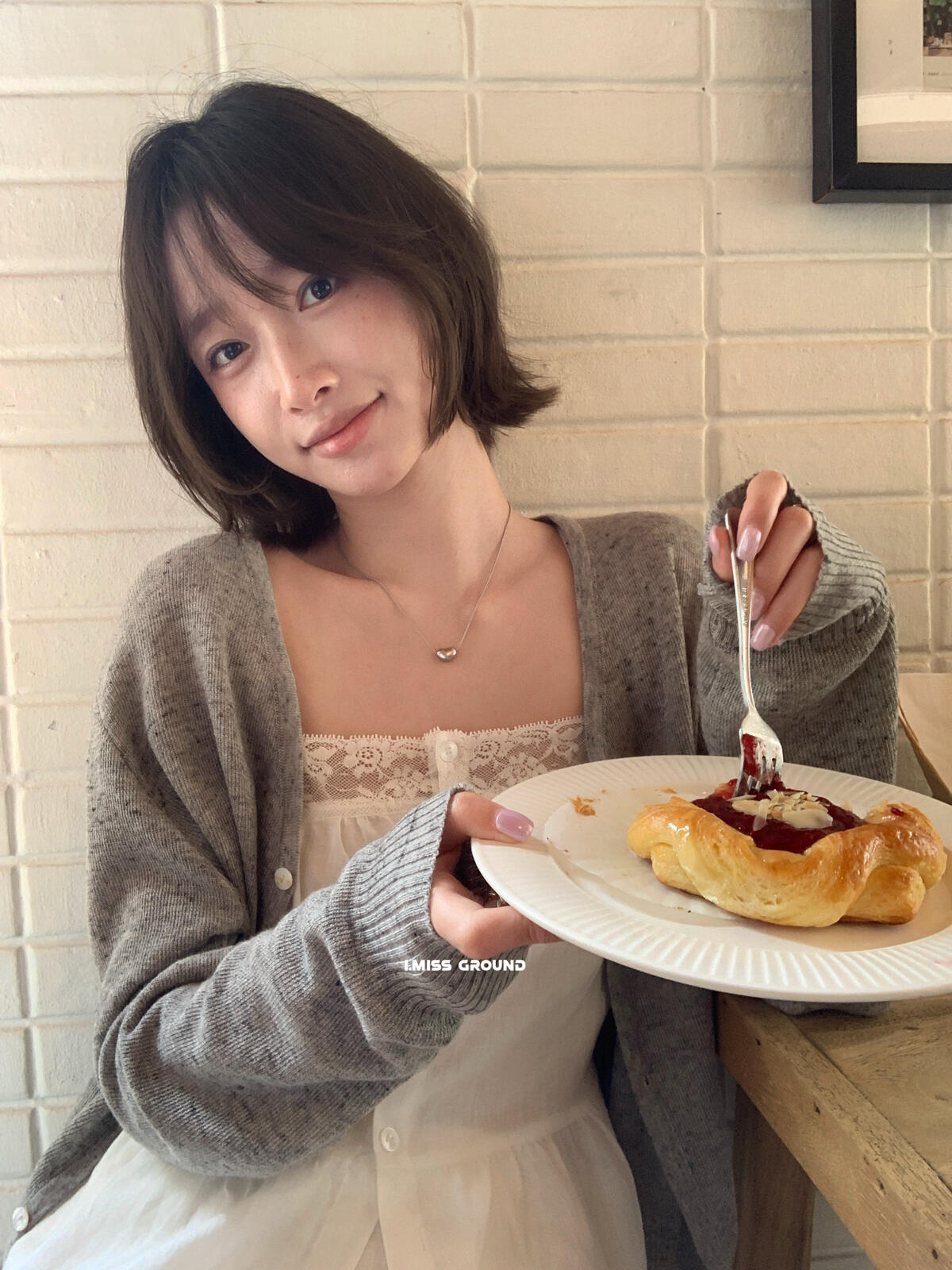 【LR01315】實拍imiss春季必備！修身顯瘦V領長袖針織罩衫260305