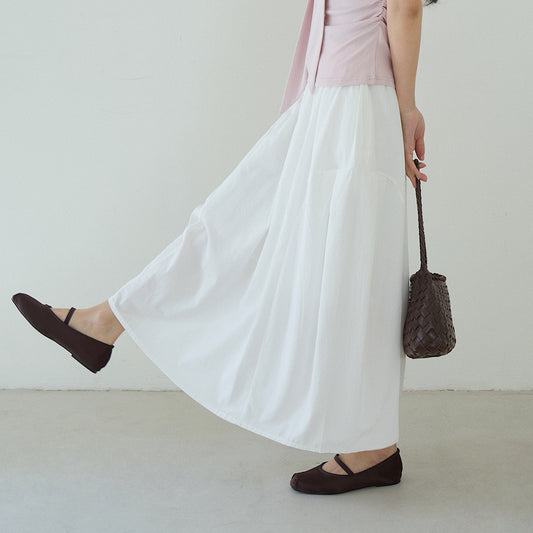 【LD11180】實拍夏季拼接纯色花苞裙260317