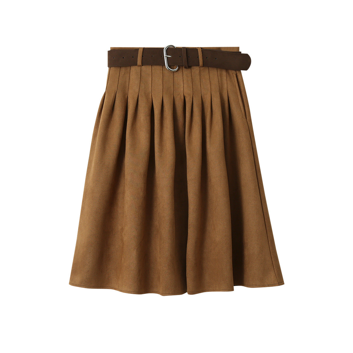 【LD11016】實拍冬季復古麂皮絨A字裙251110