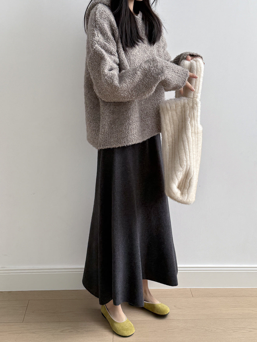 【Y2188】實拍冬季圈圈絨可愛連帽針織毛衣251106