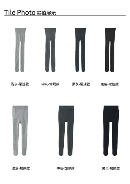 【H5504】實拍高腰收腹彈性超顯瘦連腳內搭褲一般款/加厚款251118