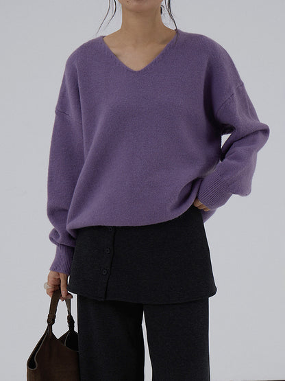 【LD3281】實拍慵懶寬鬆棉羊絨針織毛衣251103