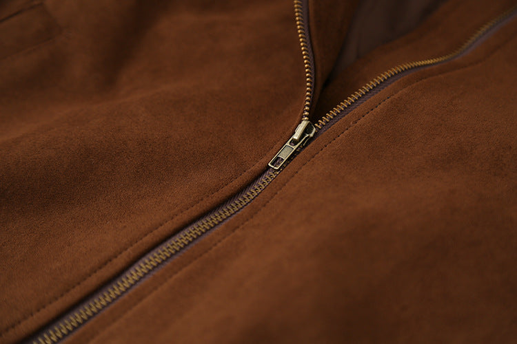 【LD3298】實拍冬季必備厚款短款麂皮絨機車外套251103