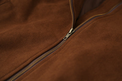 【LD3298】實拍冬季必備厚款短款麂皮絨機車外套251103