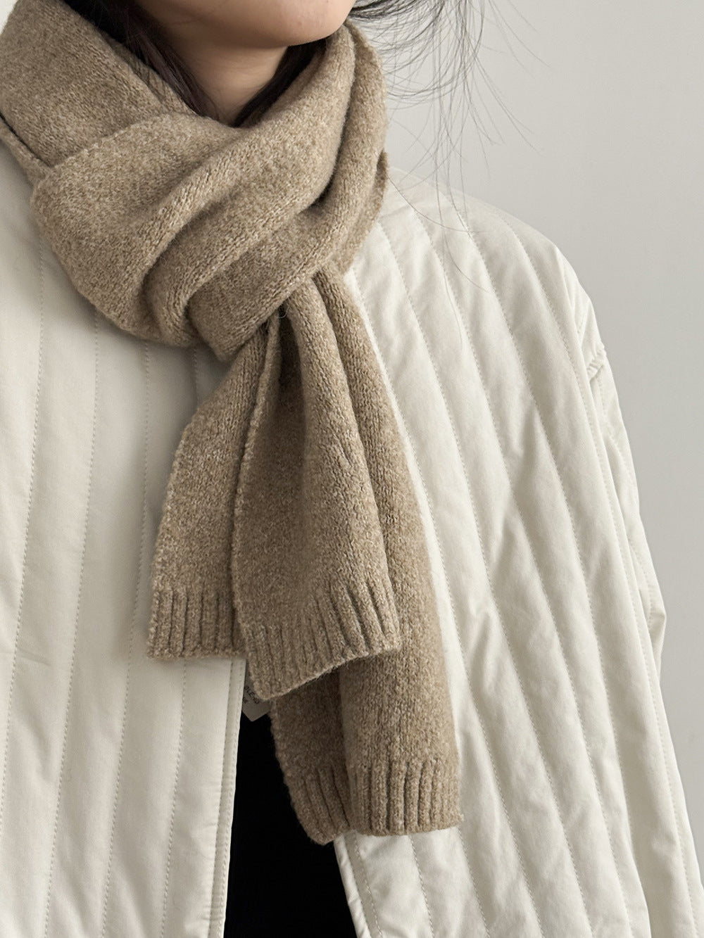 【Y2505】實拍氣質高級感混羊毛針織圍巾251201