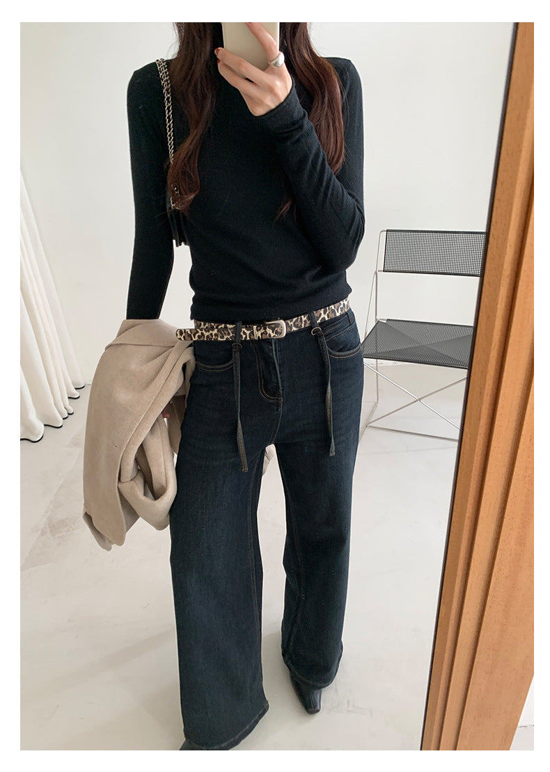 【H5481】實拍基礎6色堆堆領毛針織T恤251109