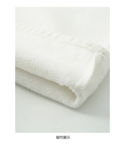 【H5512】實拍S~XL韓國保暖加絨白色牛仔褲251118