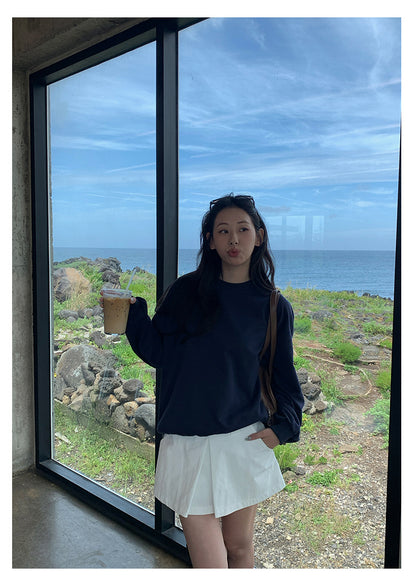 【H5387】實拍韓版設計顯瘦開叉裙褲(內有安全褲）250902