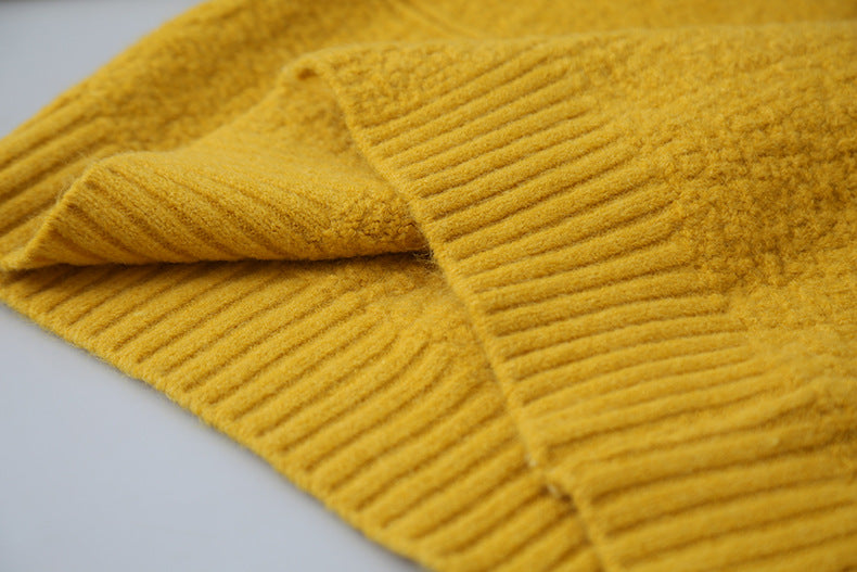 【LD11037】實拍高領開衫針織毛衣251202