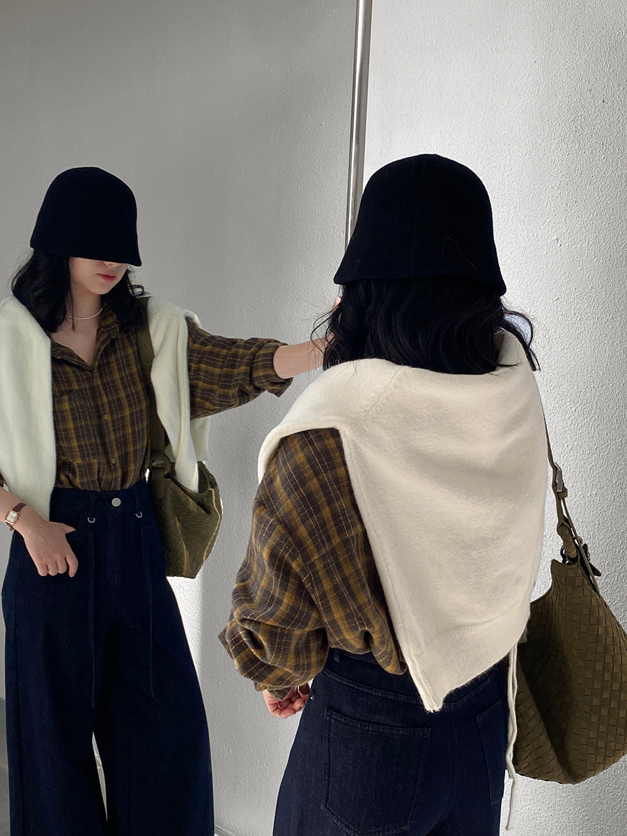 【cimz1753】實拍磨毛加厚復古格紋襯衫 251120