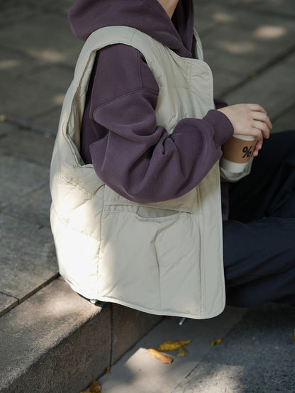 【Y80882】 實拍保暖白鴨絨50%羽絨背心251023